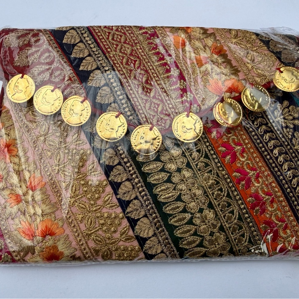 India Boutique Multicolor Embroidered Clutch $25 each - Picture 6 of 16